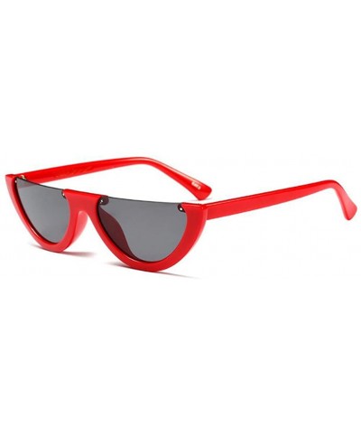 Goggle Classic Half Frame Cat Eye Sunglasses Mod Style For Men Women - C2 - CE18CMT46TZ $17.24