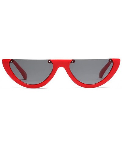 Goggle Classic Half Frame Cat Eye Sunglasses Mod Style For Men Women - C2 - CE18CMT46TZ $17.24
