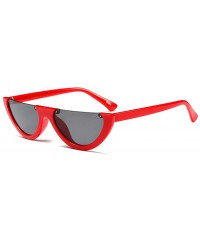 Goggle Classic Half Frame Cat Eye Sunglasses Mod Style For Men Women - C2 - CE18CMT46TZ $17.24