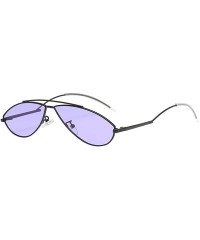 Aviator Womens Cat Eye Irregular Oval Rapper Sunglasses Vintage Retro Eyewear Unisex Fashion Sunglasses - CG18SRYG9R6 $10.07