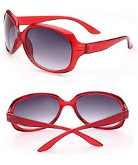 Oversized Women Fashion Personality Travel Oversized Frame Casual Sunglasses Sunglasses - Wine Red - CX18T8OL7N0 $14.54