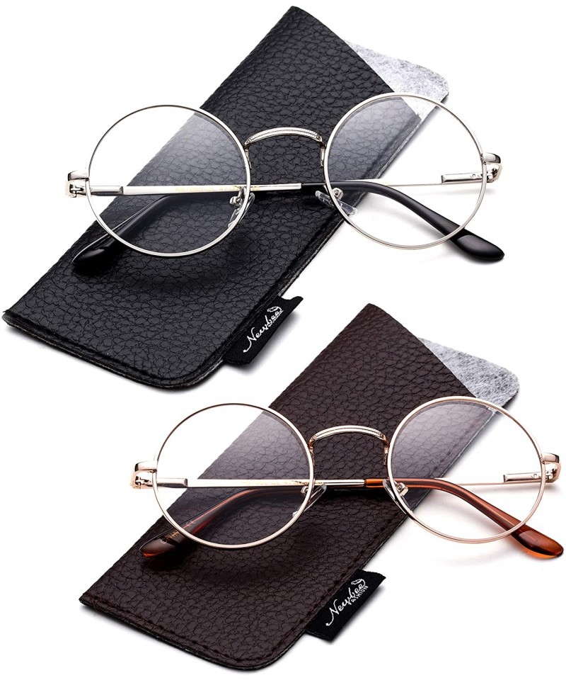 Round Round Retro John Lennon Sunglasses & Clear Lens Glasses Vintage Round Sunglasses - CO18KO9KCNI $14.20