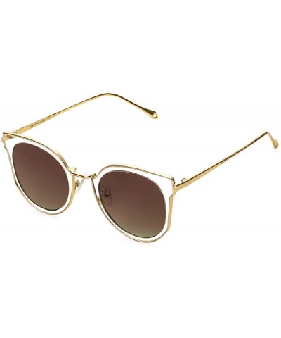 Round Classic Aviator Style Polarized Sunglasses 100% UV Protection Driving Outdoors - CM18ORHEEUN $14.29