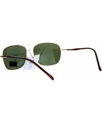 Square Air Force Fashion Sunglasses Square Aviator Unisex Designer Shades UV 400 - Gold (Green) - CM1879294RC $7.86