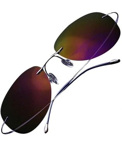 Sport Men's Retro Polarized Sunglasses Unbreakable Frame Sunglasses For Cyling Fishing Driving - CK18DYMDUXZ $24.65