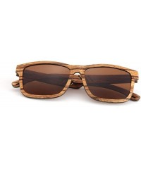 Rectangular Wood Polarized Sunglasses for Men and Women - Rectangular Collection - UV Protected - Portos - C0192ASGLQO $52.83