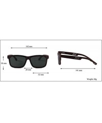 Rectangular Wood Polarized Sunglasses for Men and Women - Rectangular Collection - UV Protected - Portos - C0192ASGLQO $52.83