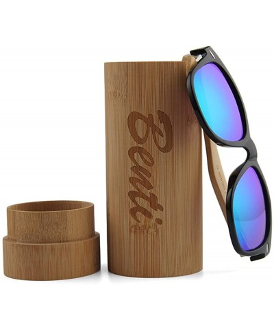 Rectangular Wood Polarized Sunglasses for Men and Women - Rectangular Collection - UV Protected - Portos - C0192ASGLQO $52.83