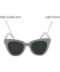 Oversized Sunglasses - 100% UVA & UVB protection - Dana Cateye-white - CL18RDMSCIE $25.47