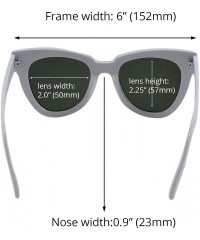 Oversized Sunglasses - 100% UVA & UVB protection - Dana Cateye-white - CL18RDMSCIE $25.47