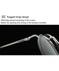 Wayfarer Special Round Mirror Eyeglasses Metal Fashion Sunglasses for Men Women - Brown - CG18G7SX8LW $19.37
