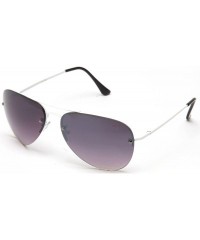 Aviator Fashion Aviator Sunglasses - White/Black - CV119VZZW4V $8.63