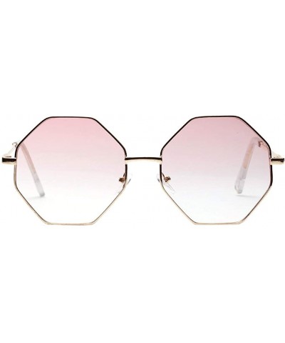 Wrap Geometric sunglasses Women Vintage Eye Sunglasses Retro Eyewear Color Tinted Eyewear - B - CW18TM5Y8K3 $10.24