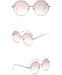 Wrap Geometric sunglasses Women Vintage Eye Sunglasses Retro Eyewear Color Tinted Eyewear - B - CW18TM5Y8K3 $10.24