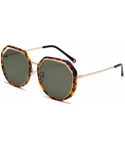 Goggle Personality Double-Circle Sunglasses Korean Retro Net Red Sunglasses Street Shot Sunglasses - CK18X98N2WC $31.70