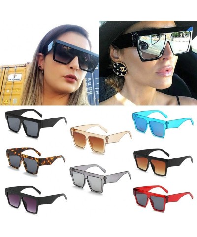 Square Square Sunglasses Shades Mirror Eyewear Retro Style Big Frame Sun Glasses Oversize Man Women UV400 - 1 - CM18X656KUN $...