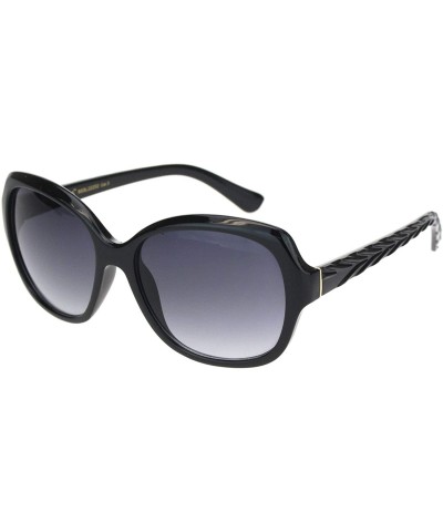 Butterfly Womens Classic 90s Designer Fashion Plastic Butterfly Chic Sunglasses - Black Smoke - CS18OGEWT2M $18.78
