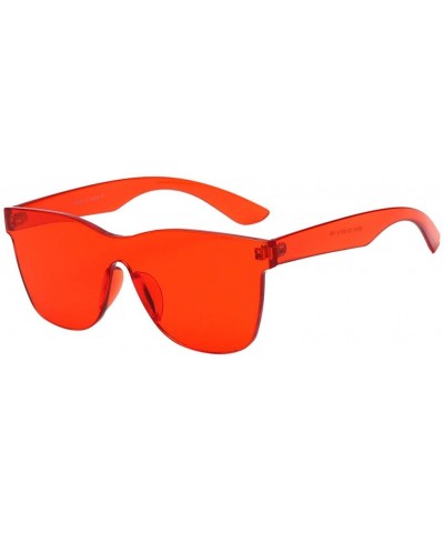 Wayfarer Women Fashion Heart-Shaped Shades Sunglasses Integrated UV Candy Colored Glasses - Red - CV18NMSUGO0 $18.13