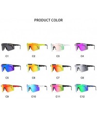 Rimless Oversized Sunglasses TR90 Colorful Plating Really Film Sunglasses Men Polarized Luxury Brand Outdoor Sports - C2 - CV...