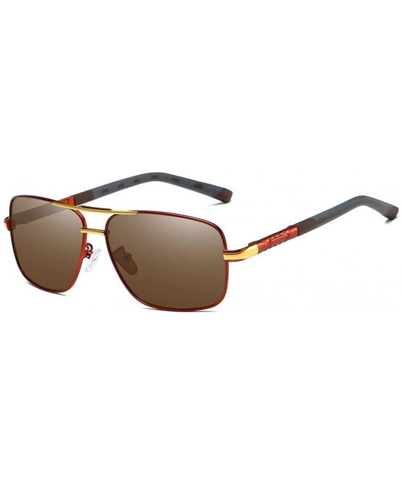 Rectangular Men's Polarized Sunglasses- Rectangular Driving C2 - C2 - CY195ZW7S7U $31.55