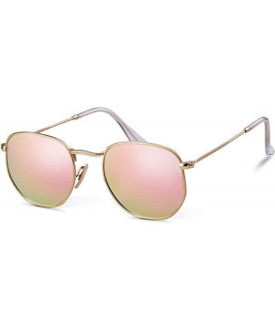 Square Hexagonal Polarized Sunglasses Men Women - Kimpink - CU18HXOI844 $18.87