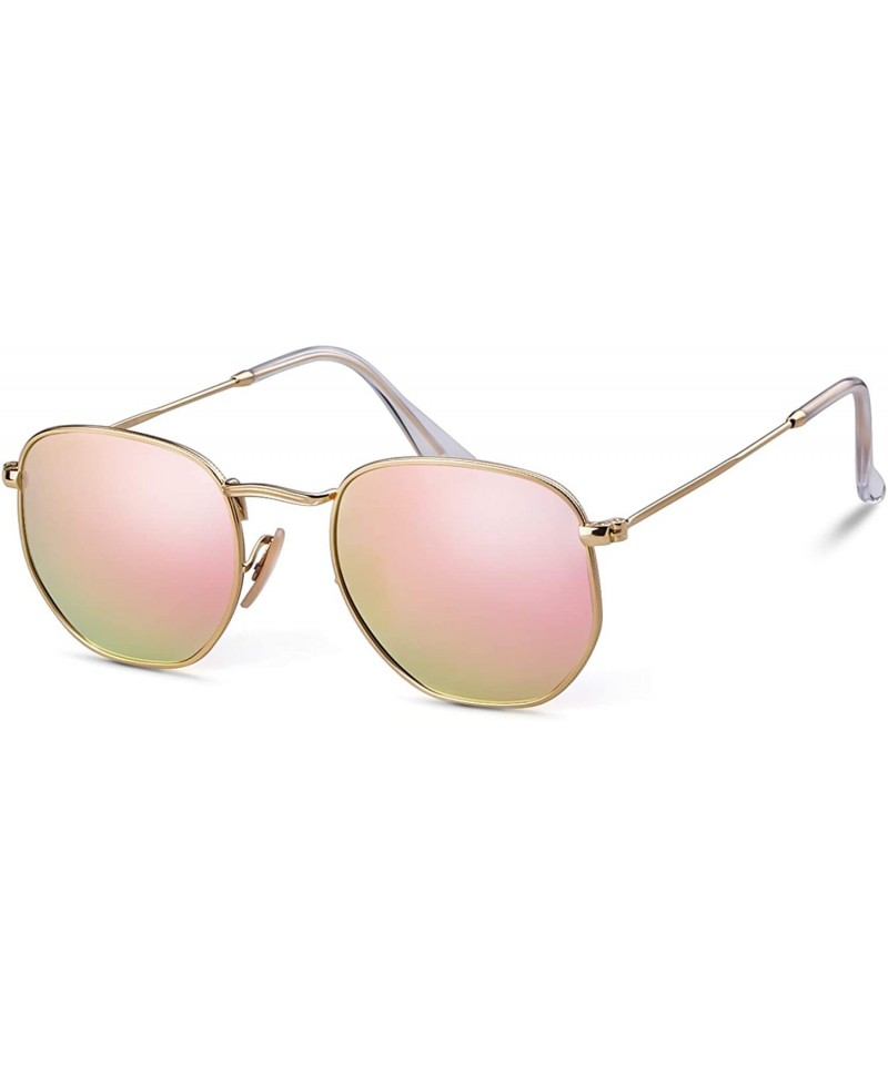 Square Hexagonal Polarized Sunglasses Men Women - Kimpink - CU18HXOI844 $11.73