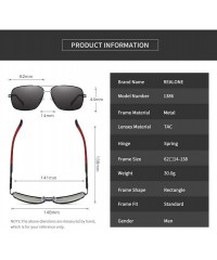 Rectangular Men's Polarized Sunglasses- Rectangular Driving C2 - C2 - CY195ZW7S7U $66.61