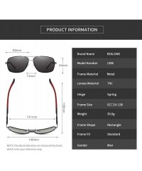 Rectangular Men's Polarized Sunglasses- Rectangular Driving C2 - C2 - CY195ZW7S7U $31.55