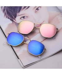 Square Hexagonal Polarized Sunglasses Men Women - Kimpink - CU18HXOI844 $11.73