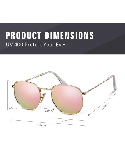 Square Hexagonal Polarized Sunglasses Men Women - Kimpink - CU18HXOI844 $11.73