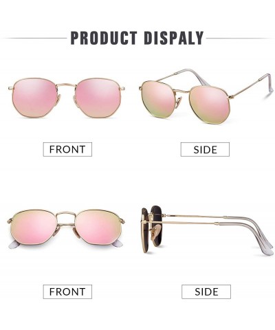 Square Hexagonal Polarized Sunglasses Men Women - Kimpink - CU18HXOI844 $11.73