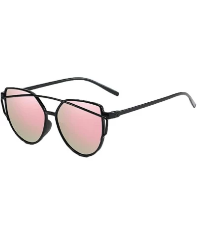 Goggle Fashion UV 400 Protection Glasses Travel Goggles Outdoor PC Frame Sunglasses - Black Pink - CE18Q9ZUQ4I $18.02