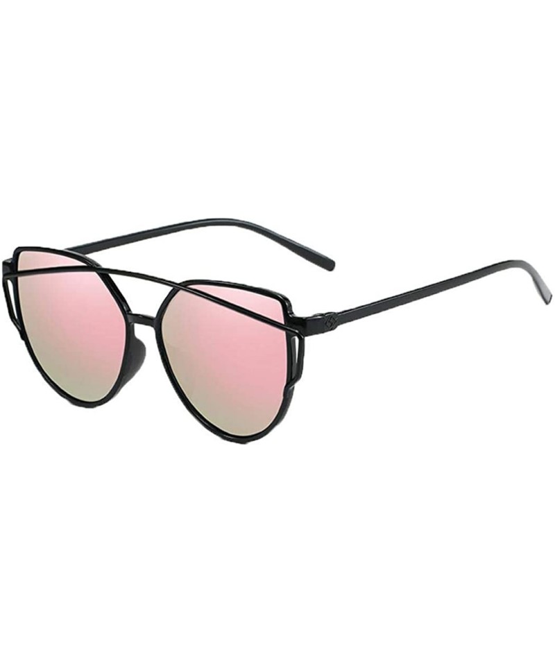 Goggle Fashion UV 400 Protection Glasses Travel Goggles Outdoor PC Frame Sunglasses - Black Pink - CE18Q9ZUQ4I $8.41