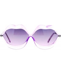 Oval Love Lip Shape Kiss Womens Sunglasses - Purple - CV12K07R9T9 $7.40