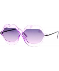 Oval Love Lip Shape Kiss Womens Sunglasses - Purple - CV12K07R9T9 $7.40