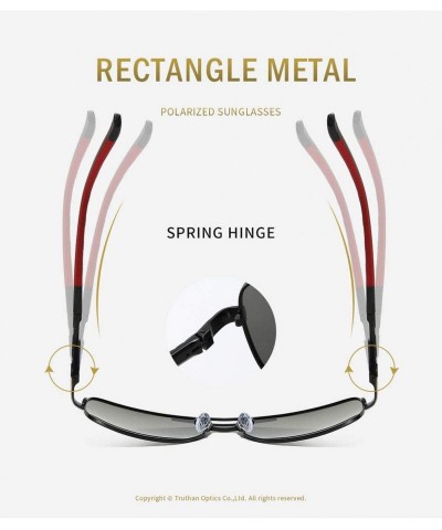 Rectangular Men's Polarized Sunglasses- Rectangular Driving C2 - C2 - CY195ZW7S7U $66.61