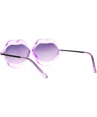 Oval Love Lip Shape Kiss Womens Sunglasses - Purple - CV12K07R9T9 $7.40