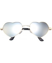 Goggle Hotr Sale! Mens Womens Metal Frame Ladies Heart Shape Sunglasses Lolita Love - CE18DNGUE0D $10.91