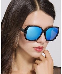 Goggle 2018 Women Classic Oversized Polarized Sunglasses Fashion Modern Shades 100% UV Protection - Black/Blue - CG18CG7G2AM ...