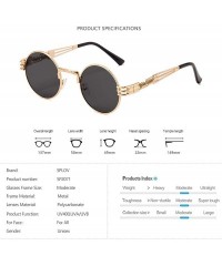 Square New Fashion Retro Steampunk Round Metal Sunglasses Men And Women Double Spring Leg Colorful Eyewear UV400 - CY197A2OYQ...