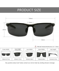 Round Men's Polarized Sunglasses for Driving Fishing Golf Metal Frame UV400 - Black Frame Gray Lens - CG12FNJVX5F $16.61