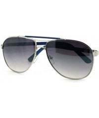 Square Square Aviator Sunglasses Designer Fashion Navigator Unisex - Blue - C711S2W5XAL $8.05