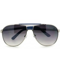 Square Square Aviator Sunglasses Designer Fashion Navigator Unisex - Blue - C711S2W5XAL $8.05