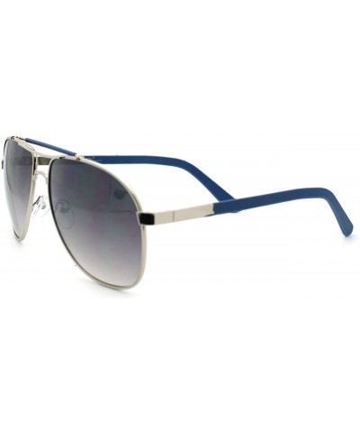 Square Square Aviator Sunglasses Designer Fashion Navigator Unisex - Blue - C711S2W5XAL $8.05