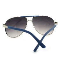 Square Square Aviator Sunglasses Designer Fashion Navigator Unisex - Blue - C711S2W5XAL $8.05