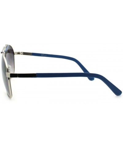 Square Square Aviator Sunglasses Designer Fashion Navigator Unisex - Blue - C711S2W5XAL $8.05