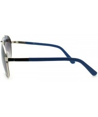 Square Square Aviator Sunglasses Designer Fashion Navigator Unisex - Blue - C711S2W5XAL $8.05