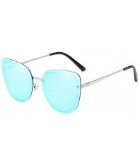 Sport Outdoor Mens Womens Cats Style Eyeglasses UV Protection for Driving Holiday - Blue - CW18DM3IZWQ $13.77