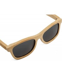 Wayfarer Bamboo Wood Sunglasses for Men and Women Polarized Wooden - N5 - CI18TDMS8WO $26.66