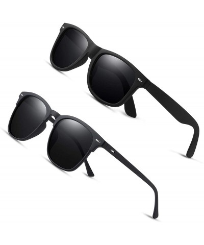 Wayfarer Polarized Sunglasses for Men and Women Matte Finish Sun Glasses Color Lens 100% UV Blocking - C818AN47Q90 $29.71